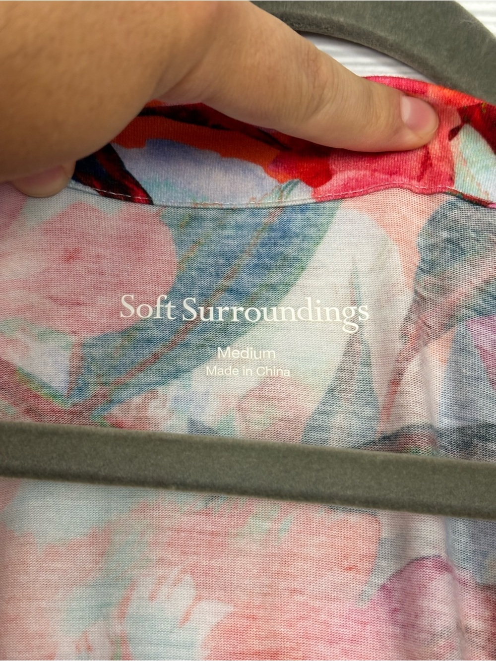 Soft Surroundings floral maxi dress le jardin wrap size medium - Picture 6 of 7